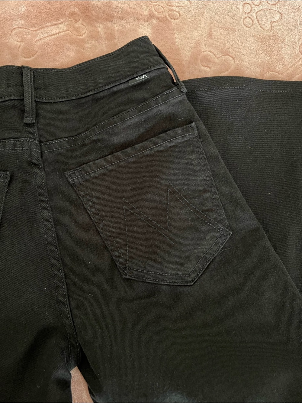 MOTHER Black Flare Jeans - Wide Leg Denim - Picture 4 of 5